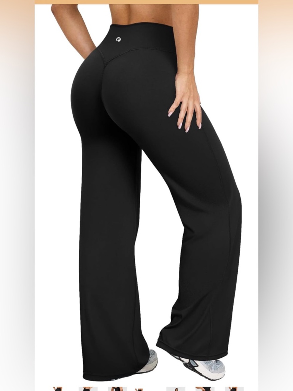 Amazon Wide-Leg High-Waist Flare Pants - Black